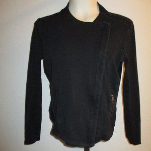 Caslon Black Assymetrical Concealed Zipper Jacket